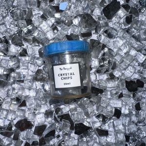 Pecahan Batu Kristal Crystal Chips CLEAR Stone Flakes Warna BENING TRANSPARAN Elegant Hiasan Resin Gelas Kaca Glass Shards Mica