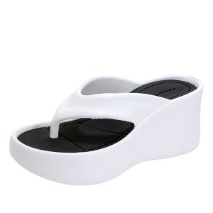 9CM New Flip Flops Women Comfort Thick Sole Wedge Sandals Beach Casual Flip Flops