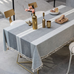 Table Cover for Dining  Art Table Cloth Rectangular Household Table Cloth Cotton Linen For 4-Seater 6-Seater 8-Seater Table Size