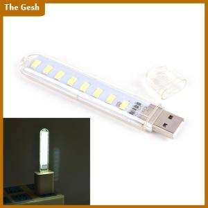 [The Gesh] Mini USB LED Lamp 8 LED camping Portable Night USB gadget Lighting สำหรับแล็ปท็อปพีซี