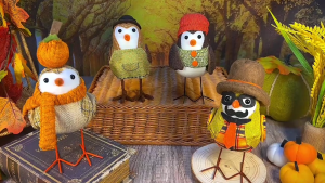 Lễ Tạ ơn chim với mũ cho phòng khách học tập văn phòng ambiances lễ Tạ ơn chim đầy màu sắc trang trí trang trí