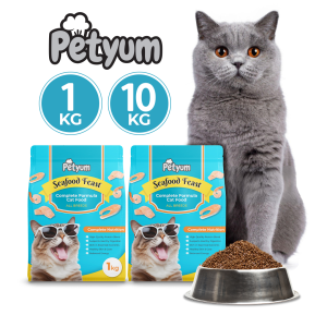 PetYum Cat Dry Food Carnivore Classics and Seafood Feast 1kg 10kg Collection - PetMate all life stage cats kittens healthiest kibble kibbles pet pets