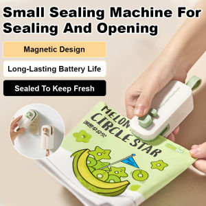Mini Magnetic Food Sealer 2-in-1 Cutting Sealing Machine for Snack Bags with Hand Press Design Food Sealer Bag Sealing Machine Handheld Sealer