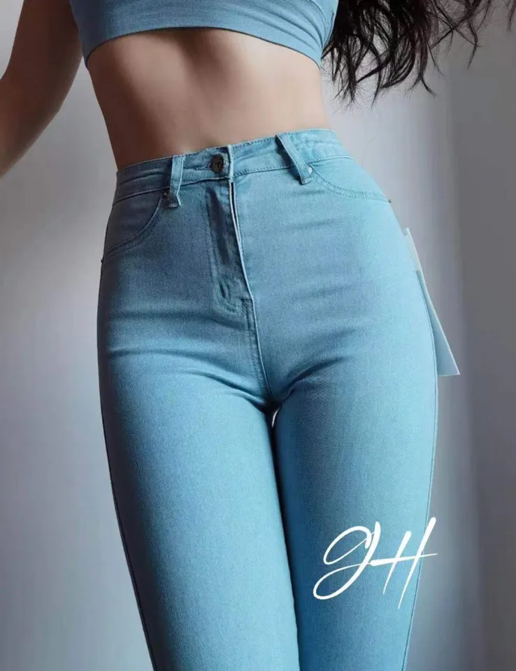 COD# SKINNY JEANS FOR LADIES DENIM PANTS HIGH WAIST FASHION Denim