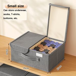 Korean Storage Box Fabric Clothes Organizer Foldable Home Storage Bin for Closet Shelf & Cabinet