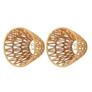 Làm bằng tay dệt Chụp đèn dễ dàng cài đặt đèn trần bóng râm họa tiết vải hoàn hảo cho nội thất nhà chiếu sáng