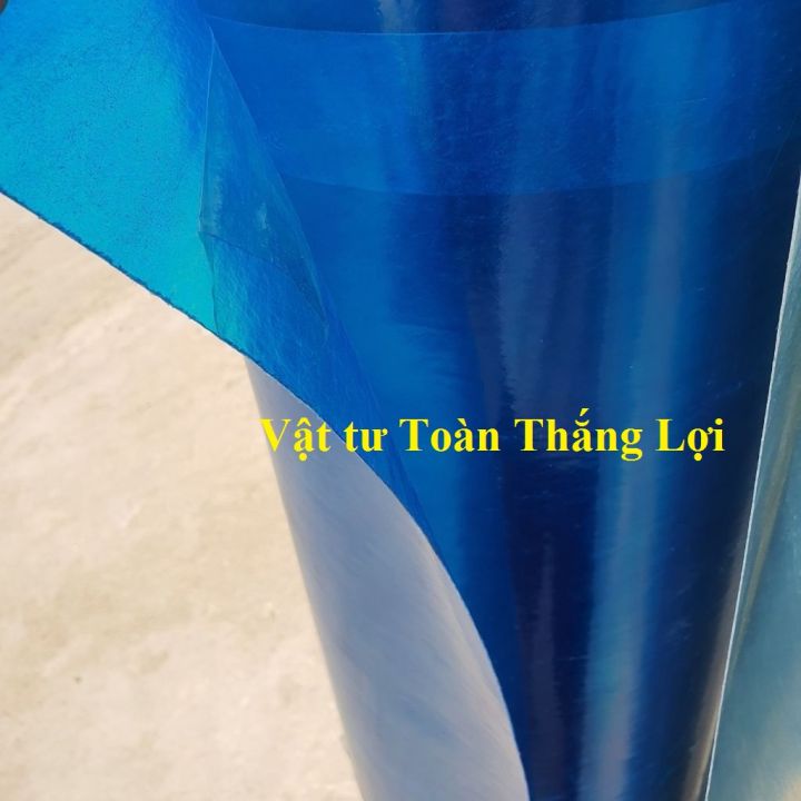 ( Khổ rộng 1m2 x dày 8 zem) Tấm tôn nhựa lấy sáng màu xanh che nắng mưa, tôn nhựa phẳng che mái nhà