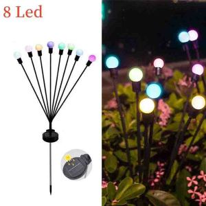 4PCS Solar Firefly Light 8/10LED Hari Raya Lights Outdoor Solar Firefly Lights Waterproof Solar Garden Lights Hari Raya Decoration For Park Garden Lawn