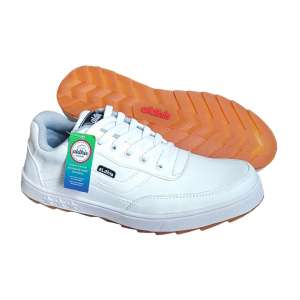 Sepatu Pria Sneakers Putih Polos Kets Casual Brand Aldhis Sol Karet Gum Antislip