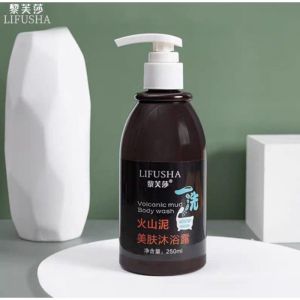🔵💯 LIFUSHA Whitening Body Wash Volcanic Mud Body Wash Quick Whitening Body Moisturizing exfoliate skincare 火山泥