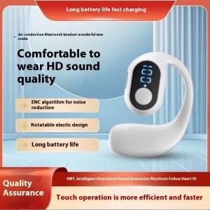 LI-TOP หูฟังบลูทูธแบบไม่ติดตั้งในหูชุดหูฟังธุรกิจจอแสดงผลดิจิตอลอัจฉริยะไร้สายจริงเสียงคุณภาพสูงกีฬาวิ่งชุดหูฟังทนทานยาวนาน