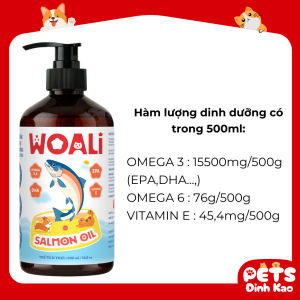Dầu Cá Hồi Woali Cho Chó Mèo - Ăn Ngon Miệng Da Khỏe Lông Mượt Phát Triển Toàn Diện