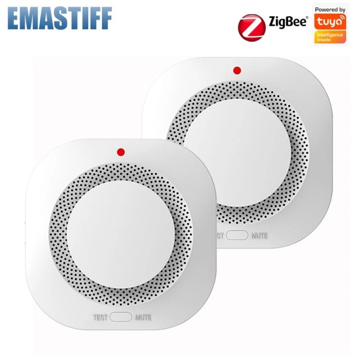 Tuya Wifi Zigbee Smoke Alarm Fire Protection Smoke Detector Smokehouse