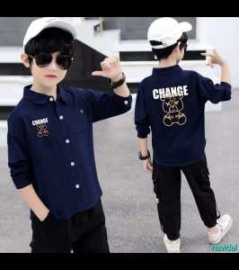hem kids 381 kemeja anak laki laki usia 3-12 tahun bahan katun stretch(MELAR) printing DTF
