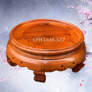 Kỷ Tròn Chân Kê Bát Hương Cỡ Lớn Gỗ Hương Cao 10cm