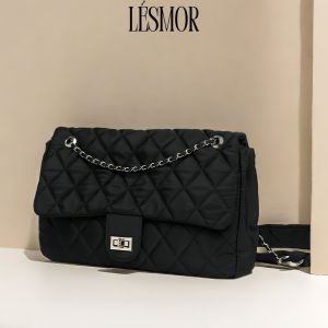 Trendy fashion chain tot fabric large capacity crossbody bag