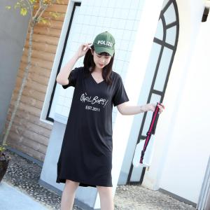 LH.Sunday Dress Women แฟชั่นฤดูร้อน️แขนสั้น คอวี สไตล์สาวหวาน❤️