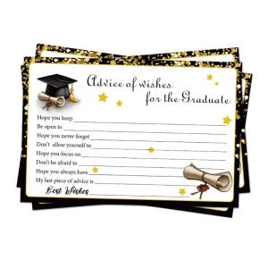 16/24Pcs Graduation Advice Words for Graduate 6x4Inch Well Wishes Cards for Graduation Party Game Decoration Supply