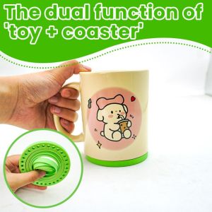 STKE Removable 360° Rotating Coaster Toy Multi-layer Ring Heat Insulation Depressed Relief Toy Insulated Coaster Coffee Cup Creative Coaster Toys Home