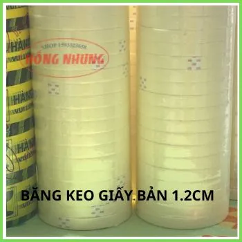 Cây 12 Cuộn Băng Keo Giấy 1.2F Phù hợp cho công việc Văn phòng