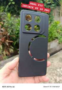 IDEA CASE - Infinix Gt 20 Pro Soft Case Armor Premium Black Ring Silikon Tali Lanyard Casing Hp