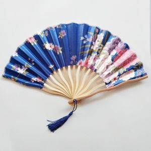 SUNNYDOLL Portable Colorful Handmade Bamboo Wooden Flower Japanese Style Home Decoration Dance Hand Fan Folding Fan Fan Crafts