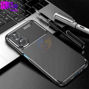 Case Oppo A17 A17K Autofocus Synthetic Silicon Fiber Softcase TPU Protective Carbon