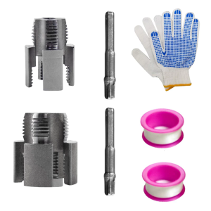 Double Size Carbon Steel Pipes Threader Kit Suitable for Power Drill for Plumbing Maintenance and Construction