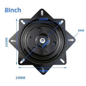 Universal 6/8/10Inch Square Steel Rotary 360 Degrees Full Bead Bearing Turntable Swivel Seat Shaft