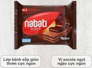 Bánh xốp nhân phô mai/Socola/Khoai Lang Tím - Nabati gói 50g