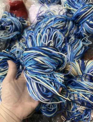 เชือกร่ม เชือกร่มถักกระเป๋า เชือกร่มดิ้น เชือกร่มคละสี ปลายเชือกร่ม นน.100g