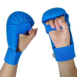 Breathable PU Leather Boxing Gloves Flexible Kickboxing Gloves Open Back for Adjustable Wrist Strap Multiple Color