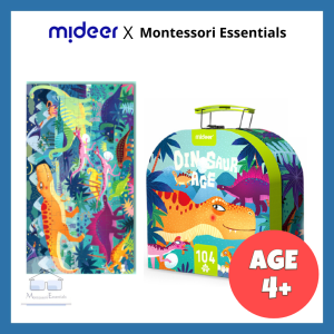 (Dinosaur Age) Mideer Gift Box Jigsaw Puzzle Children Kids Early Development Educational Fun Activity Game Toy Birthday Present Christmas Gift