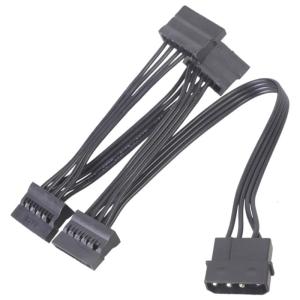 15Pin Male to 3/4/5/6 Big 4Pin Female Power Extension Cable 15Pin Power Cable Power Supply Cable for PC Hard Drive