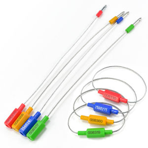 10 Pcs Socket High Security Cable Tie Steel Wire Container Socket Type Sealing Seal with Number Anti-dismantling Logistics Seals 1.8 mm Shipping Label 245 mm 4 Colors