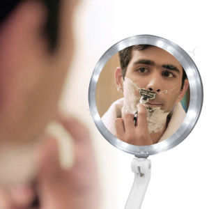 Double Side LED Makeup Mirror 10x Magnification Illuminated Cosmetic Mirror/Cermin Boleh Lipat