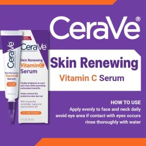 Cerave Skin Renewing Vitamin C Serum with Ceramides/Skin Renewing Gel Oil/ Nightly Exfoliating /Day/Night Cream