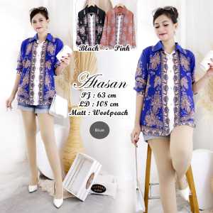 kemeja cantik bahan woolpeach import new fashion DG1036