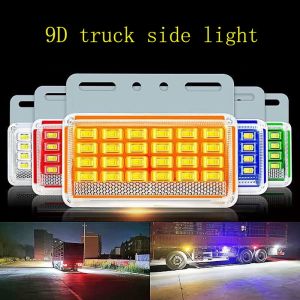 COD 1pcs 24V LED Truck Bus Boat RV Side Marker Light Indicator Lamp truck side light