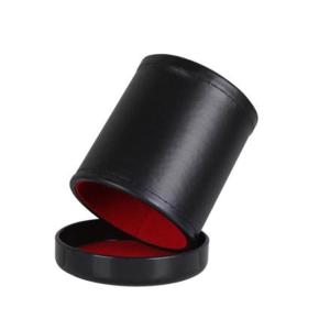 Cốc chất liệu da PU màu xanh lá cây màu đỏ lót nỉ cho Farkle bữa tiệc tại Bar trò chơi gia đình 8x9.8x9cm/3.14x3.85x3.54inch