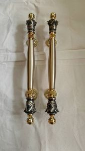 Handle Pintu Rumah Kuningan Motif Nanas Antik 45 cm 4 pcs