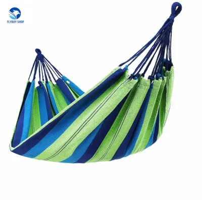 Fly Buy Swing Cradle Polyester Hammock Swing Bed Stripe Hang Bed Portable Camping
