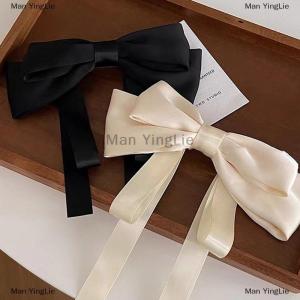 [COD] Man YingLie Lady Elegant Temperament Satin Bow Ribbon Hairpin For Women Back Of Head Spring Hairpin Headwear Fashion Hair Accessories