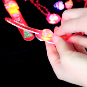 Halloween Glowing Ring Glitter Brooch Lights Luminous Led Ring Necklace Bangle Children Lights Halloween Xmas Decor