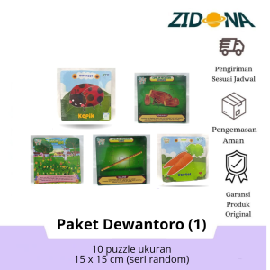 Paket Bundling Puzzle Kayu Anak 1 - Edisi Hari Pendidikan Nasional