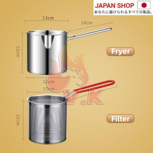 VK Stainless Steel Deep Fryer Pot Mini Pan Oil-Saving Small Fryer With Filter Screen Chicken Fried Chicken Cooking Tools