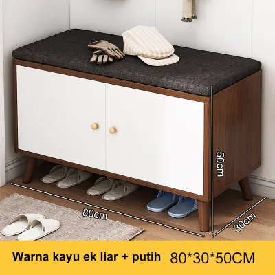 Rak Sepatu Layer Puff Duduk Rak Sepatu Sofa Lemari Sepatu Dengan Dudukan Sofa Lemari Sepatu Kayu