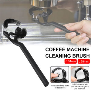 Coffee Machine Cleaning Brush Nylon Espresso Machine Brush Detachable Brush Head for Coffee Grinder and Espresso Cleaning