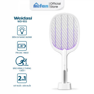 Vợt Muỗi kiêm Đèn Bắt Muỗi 2 trong 1 WD955 - Pin sạc cao cấp 1200 mah - Bảo hành 3th 1 đổi 1 - MIFAN