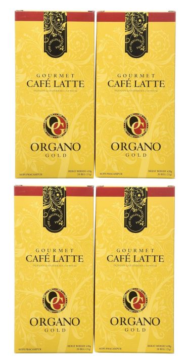 Organo Tea STOCK READY 4 Box Organo Gold Gourmet Latte With Ganoderma Lucidum (20 ...